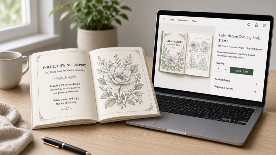 Finished coloring book ready to publish