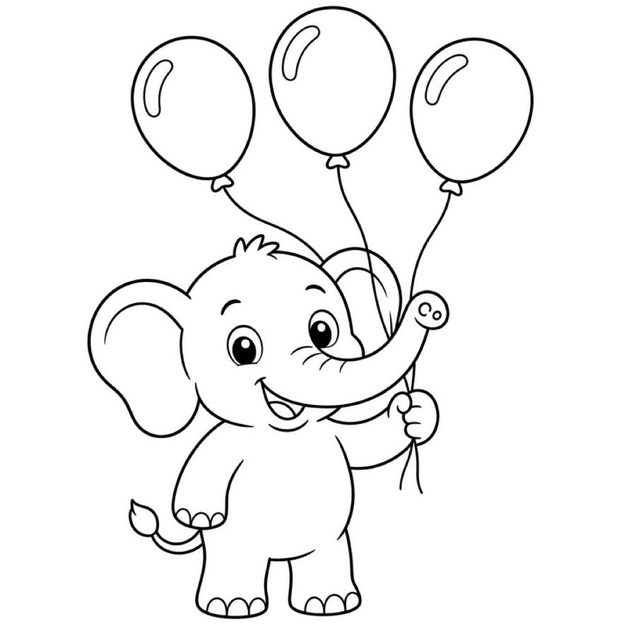 Elephant coloring page