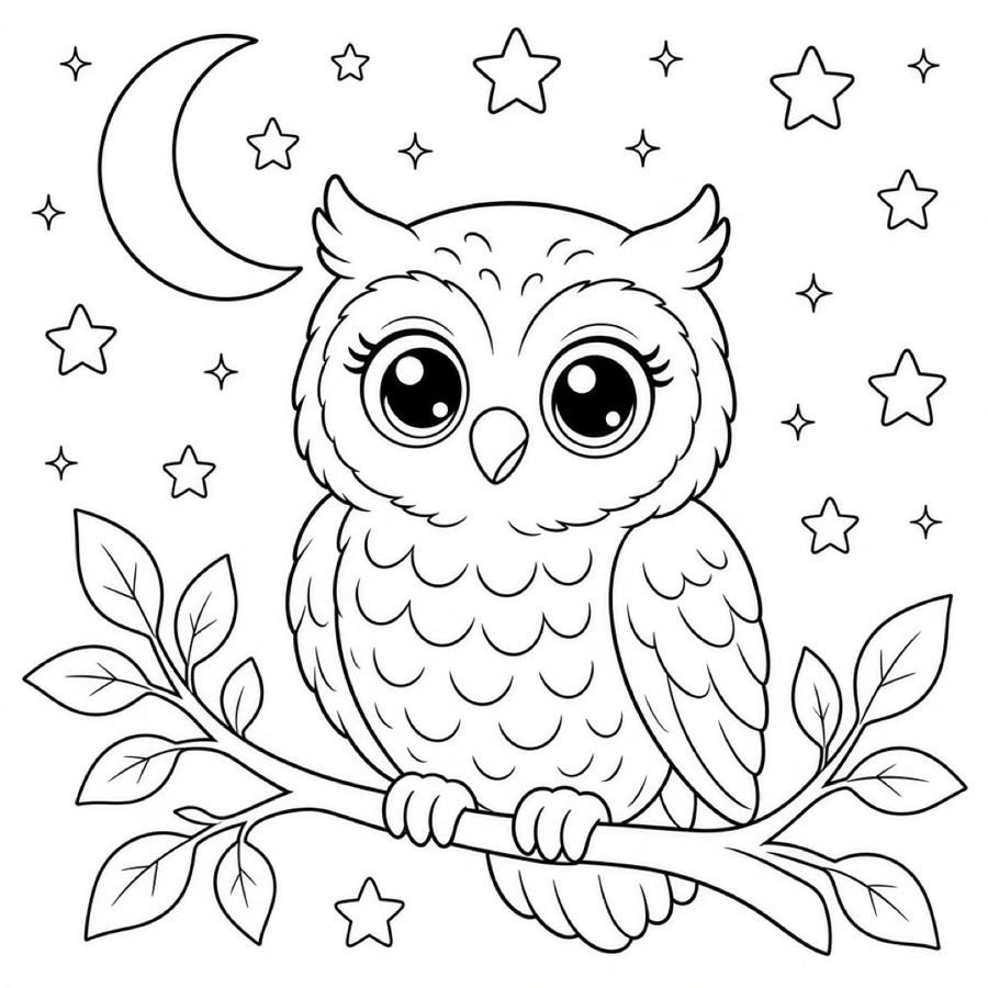 Owl coloring page